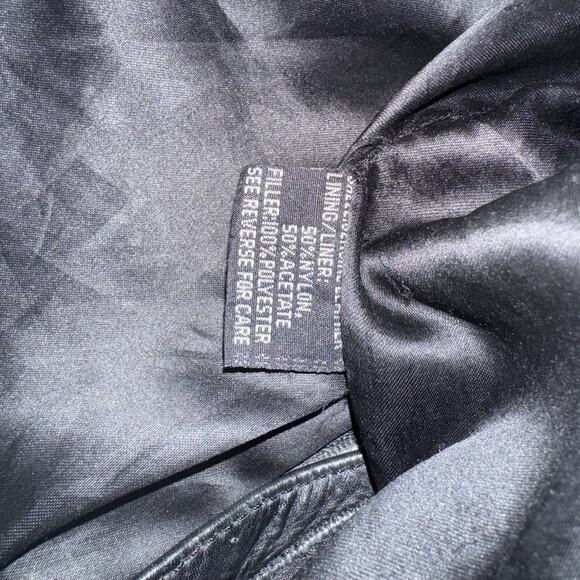 Leather Gallery Padded Black Motorcycle Jacket Thinsulate Zip Out Liner 2X-Large - Picture 6 of 12